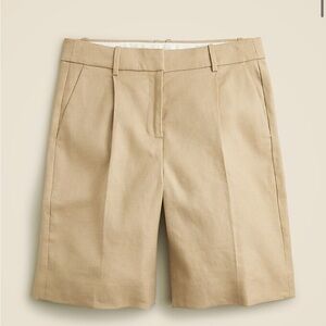 J Crew High Rise Trouser Shorts in stretch linen blend
